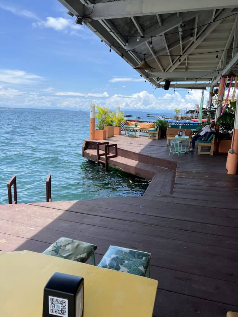 Photo of a restaurant on the water in Bocas del Toro