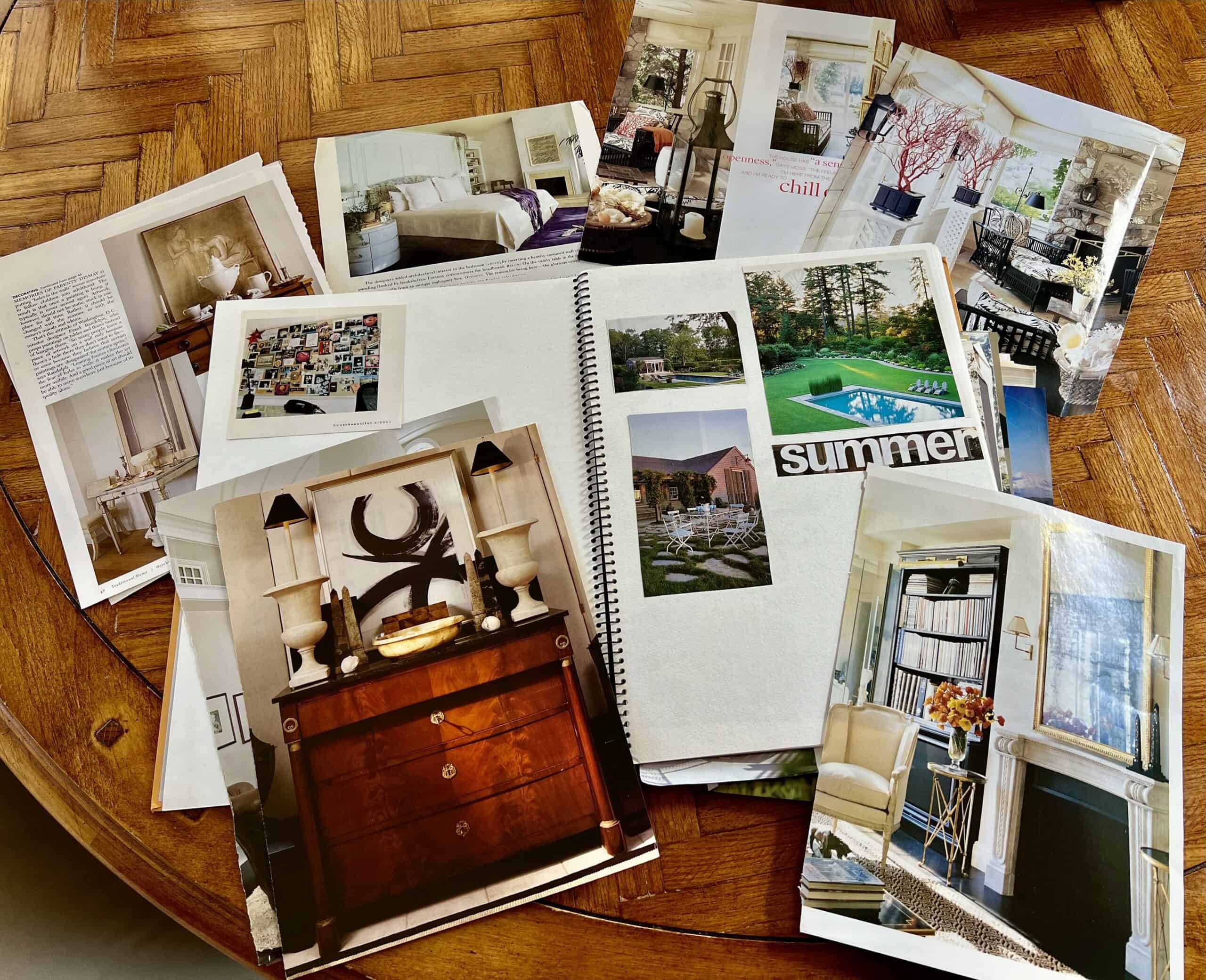 A scrap book of magazine photos