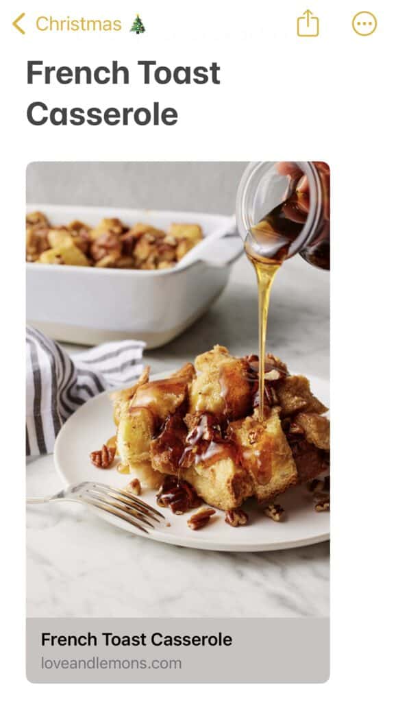 French toast casserole recipe that makes possible the stress free holiday menu. 