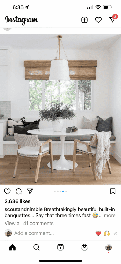 Kitchen inspiration photo from Instagram. 