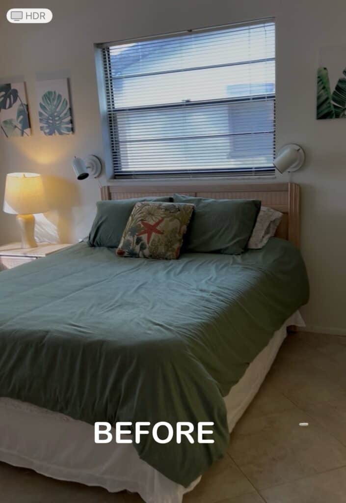Before picture of the primary bedroom. 