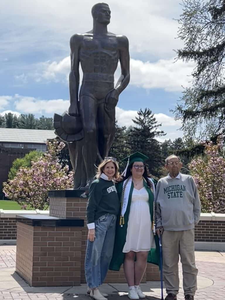 Three generations of Michigan State Grads. 
