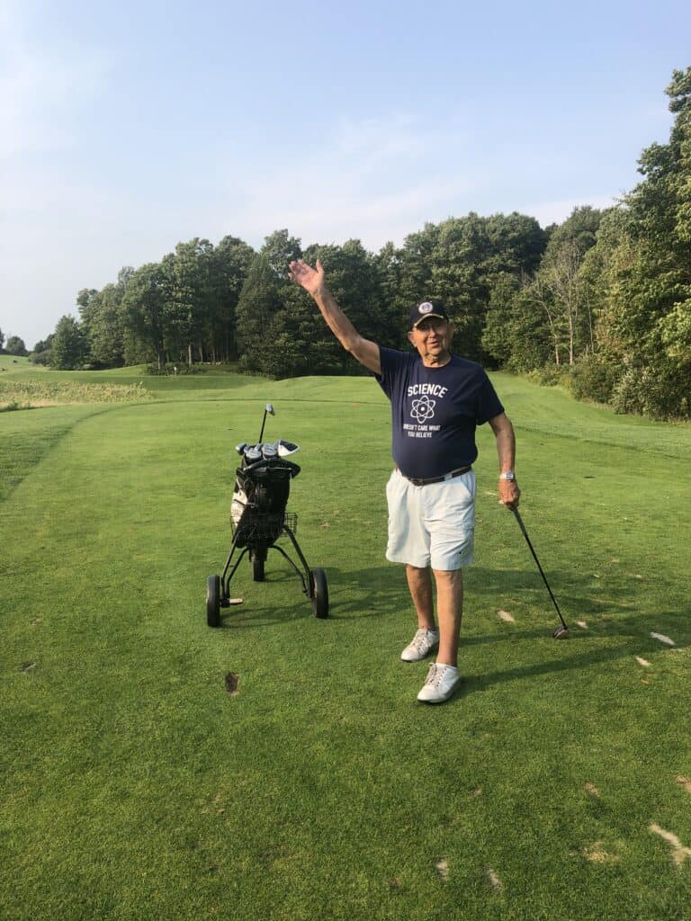 My Dad on the golf course.
